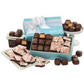 Peanut Butter Meltaways & Peppermint Bark in Robin's Egg Blue Gift Box